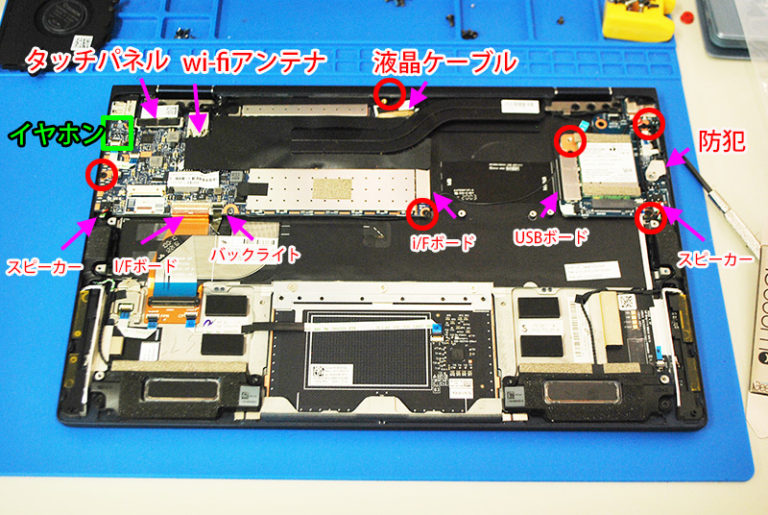 Hp Elite Dragonfly G1 G2 分解 マザーボード キーボード交換 外し方 リペア研究所ブログ Dynalabo 